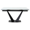 Стол Ниагара 160 Белый, стекло / черный каркас М-City
