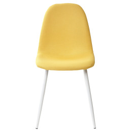 Стул CASSIOPEIA G064-25 желтый, ткань/ белый каркас М-City