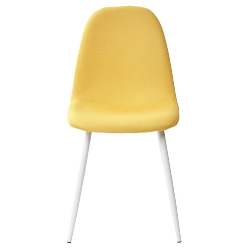 Стул CASSIOPEIA G064-25 желтый, ткань/ белый каркас М-City