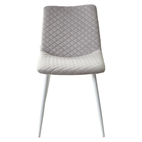 Стул TINTIN BLUVEL-03 LIGHT GREY / белый каркас М-City