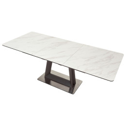 Стол OSVALD 160 MARBLES KL-99 Белый мрамор, итальянская керамика М-City