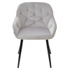 Стул BREEZE BLUVEL-03 LIGHT GREY, велюр/ черный каркас М-City