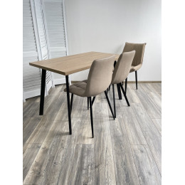 Стол ФИН 120 Дуб Канзас/ черный каркас М-City