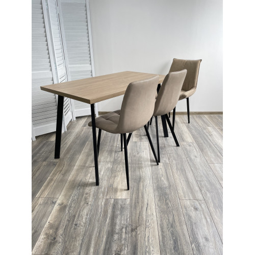 Стол ФИН 120 Дуб Канзас/ черный каркас М-City