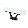 Стол Ниагара 160 Белый, стекло / черный каркас М-City