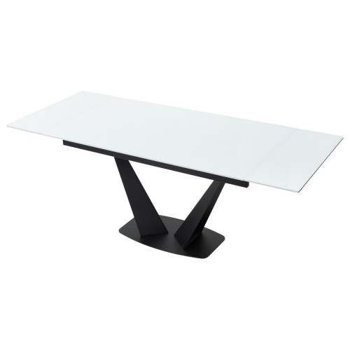 Стол Ниагара 160 Белый, стекло / черный каркас М-City