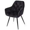 Стул MALTA BLUVEL-19 BLACK, велюр M-City