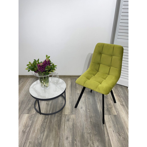 Стул CHILLI-Q SQUARE оливковый #H25, велюр / черный каркас М-City