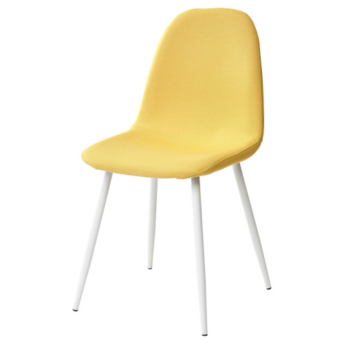 Стул CASSIOPEIA G064-25 желтый, ткань/ белый каркас М-City