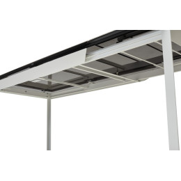 Стол CREMONA 160 HIGH GLOSS STATUARIO Белый мрамор глянцевый, керамика/ белый каркас М-City