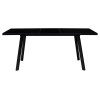 Стол ФИН 120 Черный, стекло/ Черный каркас М-City