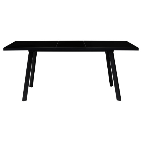 Стол ФИН 120 Черный, стекло/ Черный каркас М-City