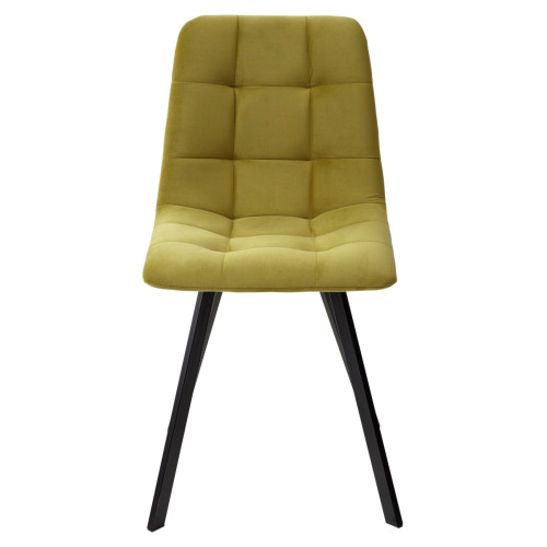 Стул CHILLI-Q SQUARE оливковый #H25, велюр / черный каркас М-City