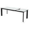Стол CREMONA 160 KL-99 Белый мрамор матовый, итальянская керамика / черный каркас М-City