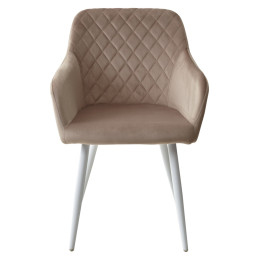 Стул BRANDY BLUVEL-40 бежевый/ белый каркас, М-City