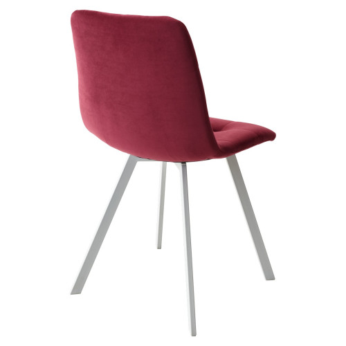 Стул CHILLI-Q SQUARE винный #16, велюр / белый каркас М-City