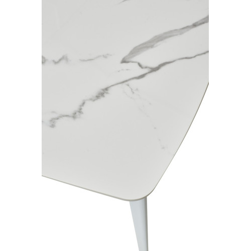 Стол ELIOT 120 GLOSS STATUARIO WHITE SINTERED STONE / WHITE М-City
