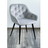 Стул BREEZE BLUVEL-03 LIGHT GREY, велюр/ черный каркас М-City