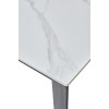 Стол CORNER 120 MATT WHITE MARBLE SINTERED STONE/ BLACK М-City