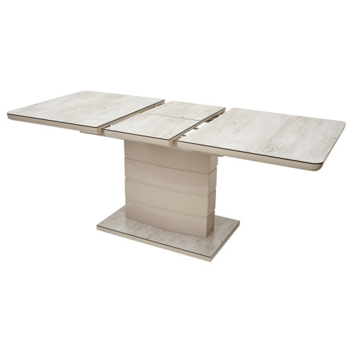 Стол ALTA 120 BEIGE/ CAPPUCINO глазурованное стекло М-City