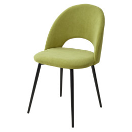 Стул РАМОУНЗ, цвет фисташковый #V32, велюр/ черный каркас М-City