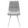 Стул CHILLI SQUARE UF860-02B серо-голубой, ткань/ белый каркас М-City