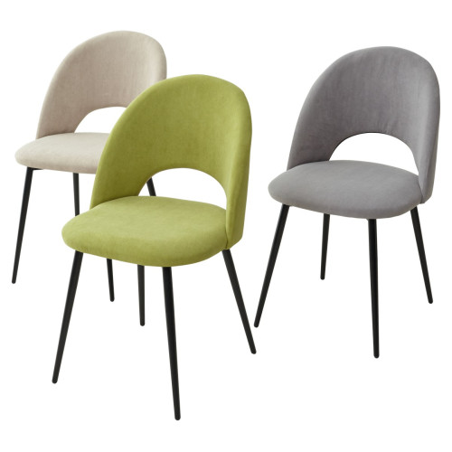 Стул РАМОУНЗ, цвет фисташковый #V32, велюр/ черный каркас М-City