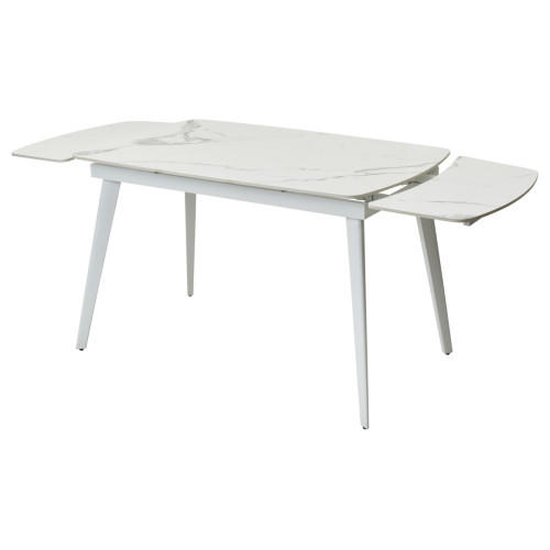 Стол ELIOT 120 GLOSS STATUARIO WHITE SINTERED STONE / WHITE М-City