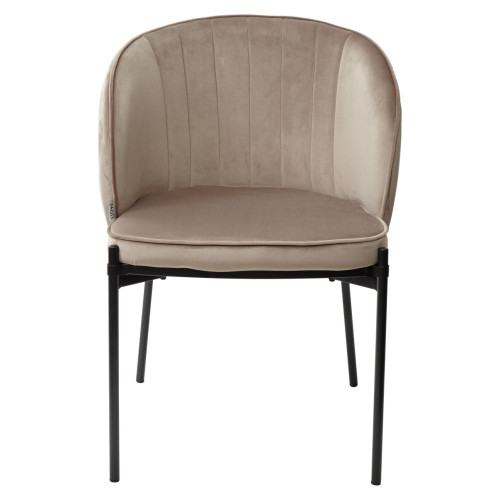Стул DIANA BLUVEL-40 BEIGE, велюр / черный каркас М-City