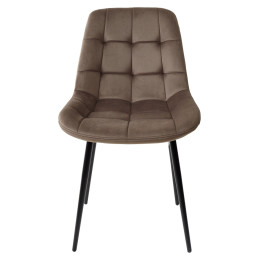 Стул ХОФМАН, цвет Коричневый Nella 070, велюр / черный каркас М-City