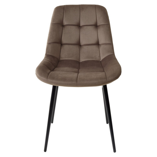 Стул ХОФМАН, цвет Коричневый Nella 070, велюр / черный каркас М-City