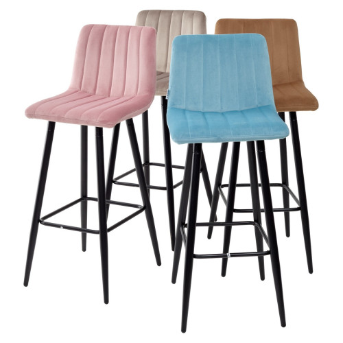 Барный стул DERRY G108-72 тоффи, велюр М-City