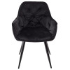 Стул MALTA BLUVEL-19 BLACK, велюр M-City