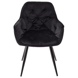 Стул MALTA BLUVEL-19 BLACK, велюр M-City