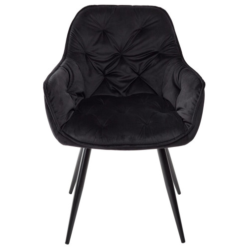 Стул MALTA BLUVEL-19 BLACK, велюр M-City