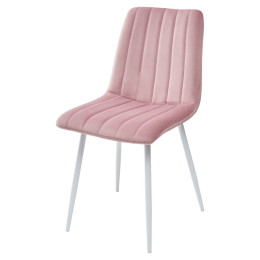 Стул DUBLIN G108-15 пепел розы, велюр / белый каркас М-City