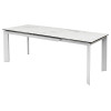 Стол CREMONA 160 HIGH GLOSS STATUARIO Белый мрамор глянцевый, керамика/ белый каркас М-City