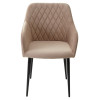 Стул BRANDY-X БЕЖЕВЫЙ #5, велюр / черный каркас М-City