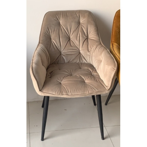 Стул TROY BLUVEL-40 BEIGE, велюр/ черный каркас М-City