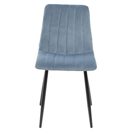 Стул DUBLIN G108-56 пудровый синий/ черный каркас, велюр М-City