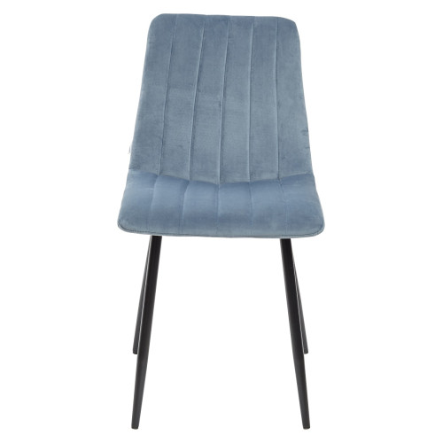 Стул DUBLIN G108-56 пудровый синий/ черный каркас, велюр М-City