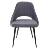 Стул FANTINE-LS СЕРЫЙ #27, велюр / черный каркас М-City