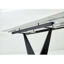 Стол Ниагара 160 Белый, стекло / черный каркас М-City