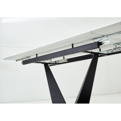 Стол Ниагара 160 Белый, стекло / черный каркас М-City