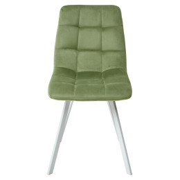 Стул CHILLI SQUARE G108-27 террариумный мох/ белый каркас, велюр М-City