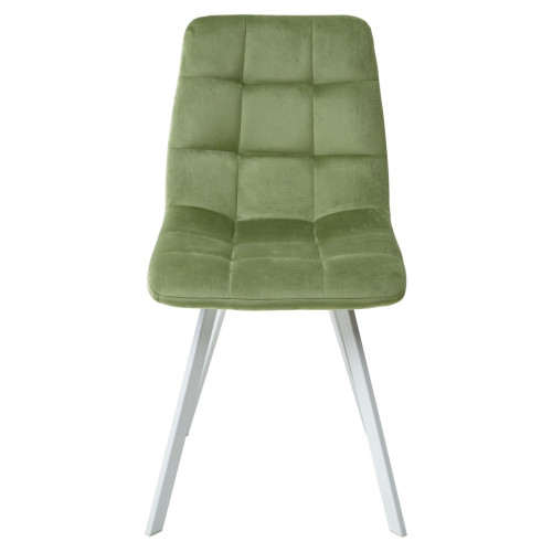 Стул CHILLI SQUARE G108-27 террариумный мох/ белый каркас, велюр М-City