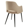 Стул FANTINE-LA БЕЖЕВЫЙ #5, велюр / черный каркас М-City