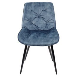 Стул MONACO 912-05 голубой, велюр/черный каркас M-City