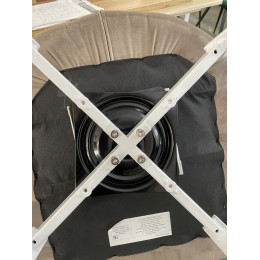 Стул MAVERICK BLUVEL-03 LIGHT GREY/ белый каркас, поворот.360 град. М-City