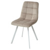Стул CHILLI SQUARE G108-10 светлый кварц/ белый каркас, велюр М-City